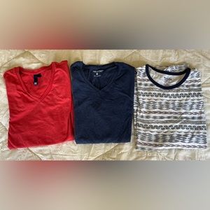 Bundle- 3 Men’s TShirts Used & in good condition See photos for colors. 2 M 1 L